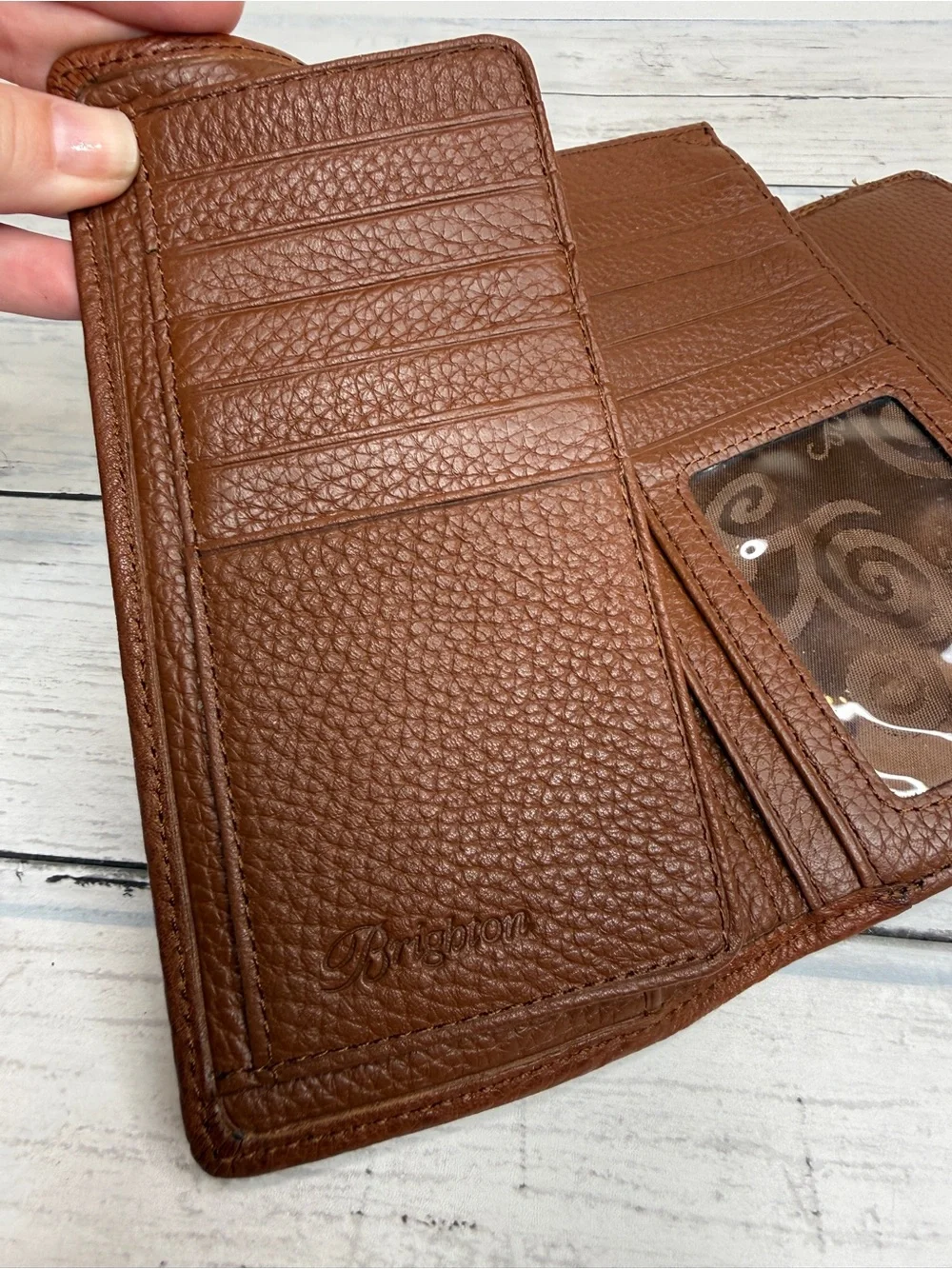 Brighton Chestnut Brown Leather Wallet with Decorative Silver Buckle